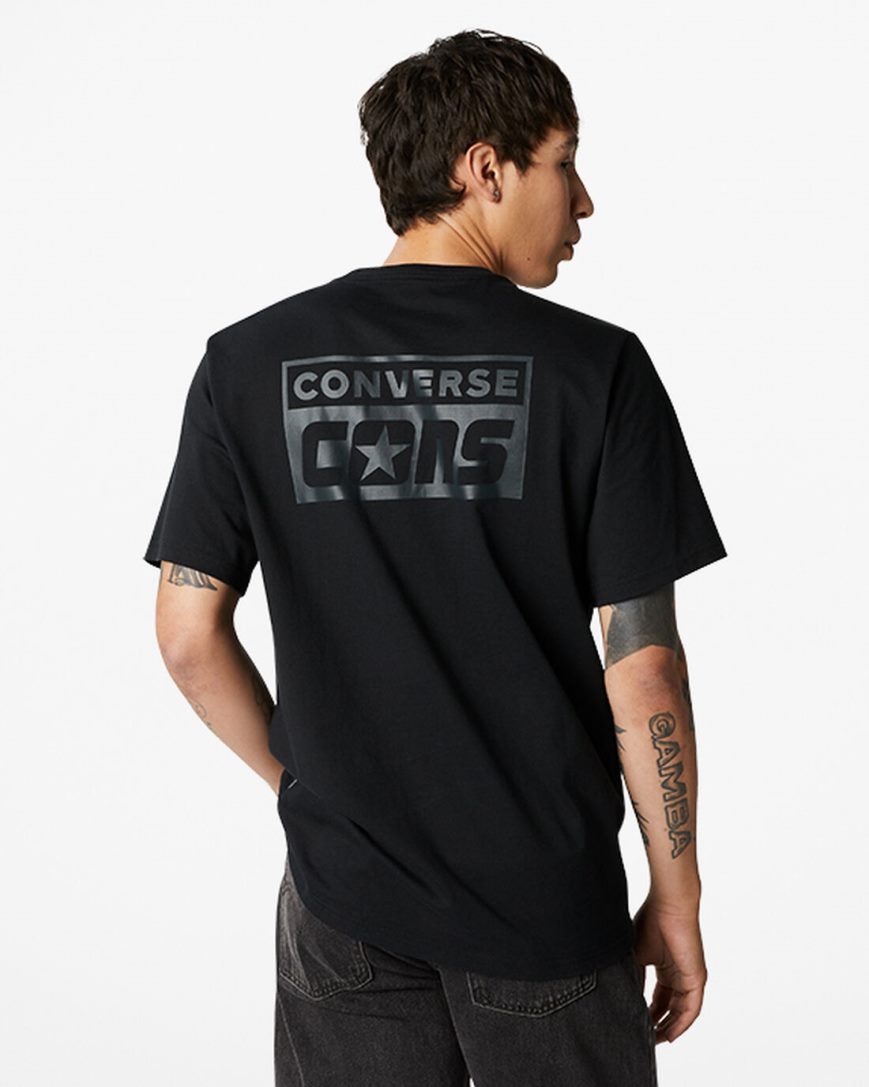 T-Shirts Converse CONS Grafika Panske Čierne | SK 5JBDS2